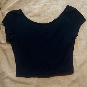 American Eagle open back black top